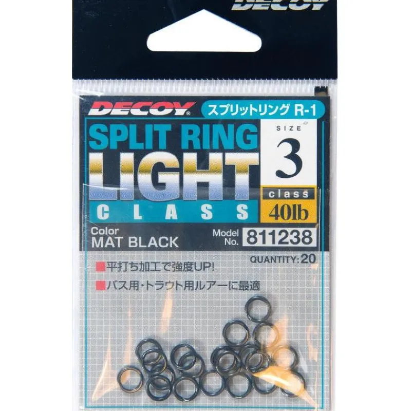 Decoy Montage Ligne|Petit Matériel^Anneaux Brises Split Ring Mat Black