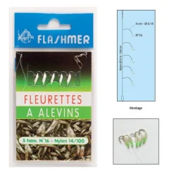 Flashmer Lignes Montées * Bas De Ligne Fleurettes A Alevins