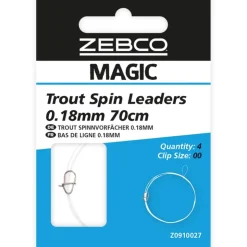 Zebco Lignes Montées * Bas De Ligne Magic Trout Spin Leaders