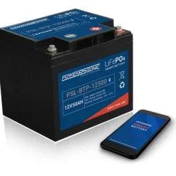 Power Sonic Batteries & Chargeurs * Batterie Lithium Lifepo4 12V 5Ah Avec Bluetooth Intégré