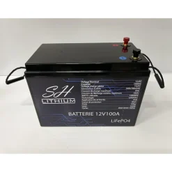 SH Lithium Batteries & Chargeurs^Batterie Lithium Lifeop4 Format Caisse Bluetooth 12V100amp + Chargeur