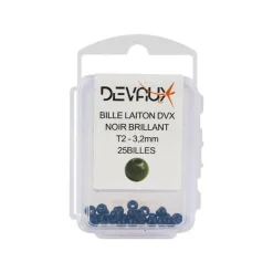 Devaux Fly Tying * Billes Laiton Dvx - Noir Brillant