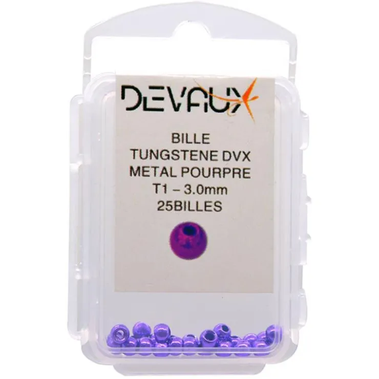 Devaux Fly Tying * Bille Tungstene Dvx Metal Pourpre