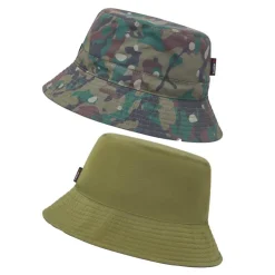 Trakker Casquettes, Visières & Chapeaux * Bob Reversible Water-Resistant Bucket Hat - Kaki/Camo