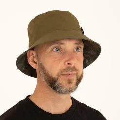 Trakker Casquettes, Visières & Chapeaux * Bob Reversible Water-Resistant Bucket Hat - Kaki/Camo