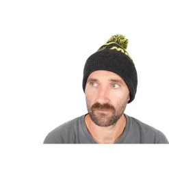 Fox Matrix Bonnets, Tours De Cou & Gants^Bonnet Lime & Grey Bobble Hat - Gris