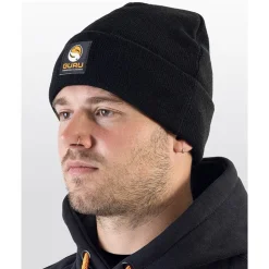Guru Bonnets, Tours De Cou & Gants * Bonnet Homme Patch Beanie - Noir