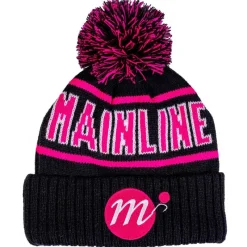 Mainline Bonnets, Tours De Cou & Gants^Bonnet Signature Fleeced Lined Beanie - Noir/Rose