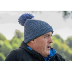 Preston Innovations Bonnets, Tours De Cou & Gants * Bonnet Marled Bobble - Bleu