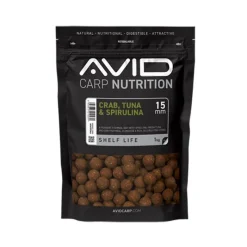 Avid Carp Appâts Carpe^Bouillette Crab, Tuna & Spirulina Boilies