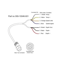 Lowrance Sondeurs & Gps|Sondeurs & Gps * Cable Adaptateur Sonde 7 Pin Bleu Vers Câbles Dénudés