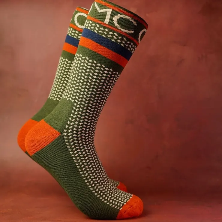 One More Cast Sous-Vêtements & Chaussettes * Chaussettes Homme Spotted Eel Bamboo - Kaki