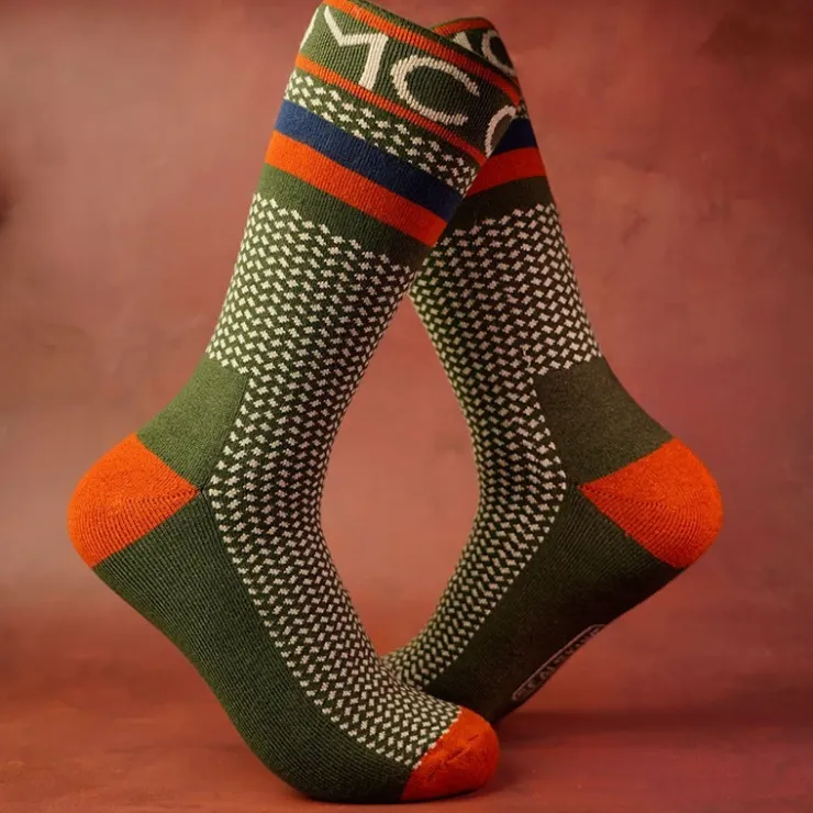 One More Cast Sous-Vêtements & Chaussettes * Chaussettes Homme Spotted Eel Bamboo - Kaki