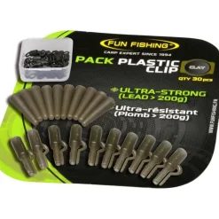 Fun Fishing Montages Carpe * Clip Plomb + Emerillon Pack Plastic Clip