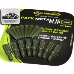 Fun Fishing Montages Carpe * Clip Plomb Metallic