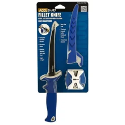 Accusharp Outillage^Couteau Fillet Knife With Sheath And Two-Step Sharpener
