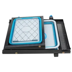 Garbolino Stations - Paniers Sièges * Desserte Pour 2 Bacs Compactables Sans Pied Avec Inserts Pour Supports Kits/Tente