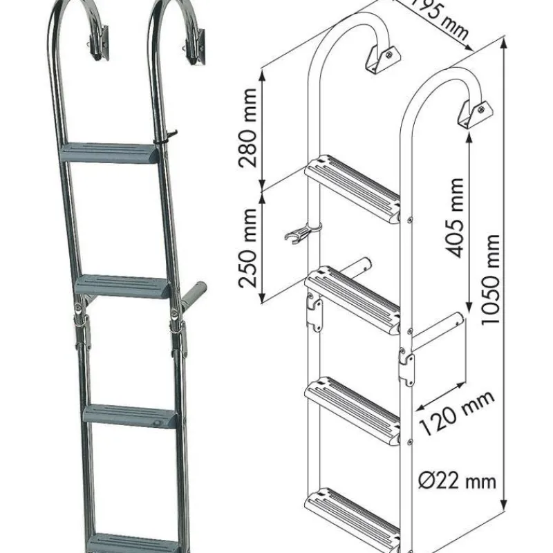 Plastimo Sécurité & Secours^Echelle Marches Etroites Crosses 180°