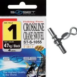 Sunset Montage Ligne^Emerillon Rotatif Mer Crossline Crane Swivel St-S-1055 - Pack