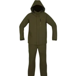 Avid Carp Vestes De Pêche * Ensemble Veste Et Salopette Homme Revolve Waterproof Suit - Kaki