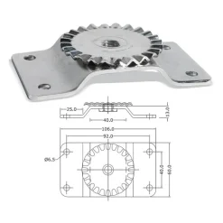 Seanox Equipements Bateau & Annexe^Fixation Plat Bord Bateau Inox