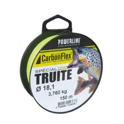 Powerline Fils Truite * Fluorocarbone Carbonflex Truite Toc - Vert-Blanc - 150M