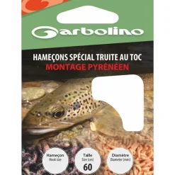 Garbolino Petit Matériel * Hamecon Monte Special Truite / Montage Pyreneen - Par 10