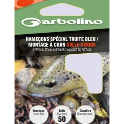 Garbolino Petit Matériel * Hamecon Monte Special Truite Bleu - Par 10