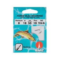 VMC Petit Matériel * Hamecon Monte Truite Forge Bleu Renverse 9336 Bl - Par 10