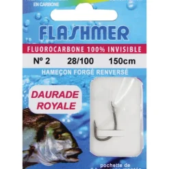 Flashmer Hameçons * Hamecon Monté Fluoro Daurade Royale