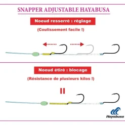Hayabusa Hameçons|Lignes Montées^Hamecon Monté Snapper Adjustable Rig Ex304