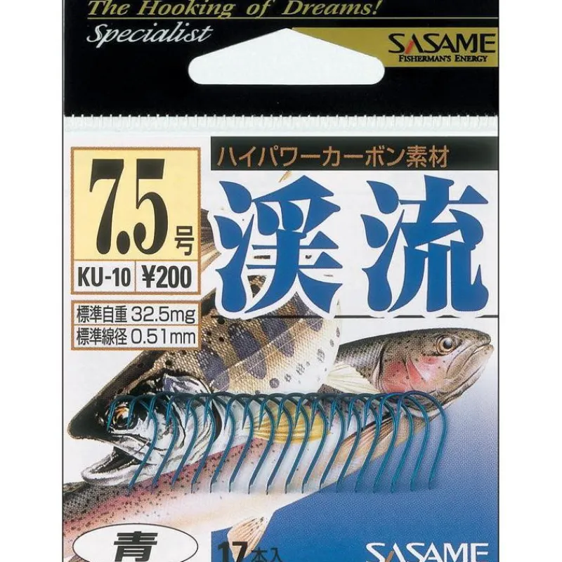 Sasame Hameçons^Hamecon Simple Mer Keiryu Hook - Bleu