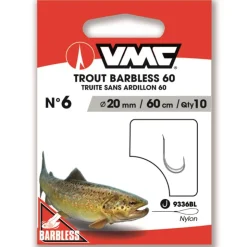 VMC Petit Matériel * Hameçon Monté Trout Barbless 60