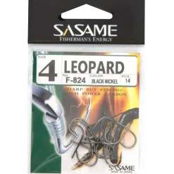Sasame Petit Matériel * Hameçon Simple Leopard Black Nickel