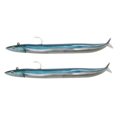 Fiiish Leurres Mer^Kit Leurre Souple Arme Double Combo Crazy Sand Eel 120 + Tête Plombée Off Shore
