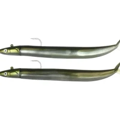 Fiiish Leurres Mer^Kit Leurre Souple Arme Double Combo Crazy Sand Eel 150 + Tête Plombée Off Shore