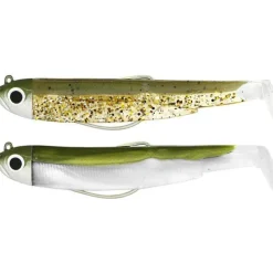Fiiish Leurres Carnassiers|Leurres Mer * Kit Leurre Souple Arme Double Combo Black Minnow 120 + Tete Plombee Shore