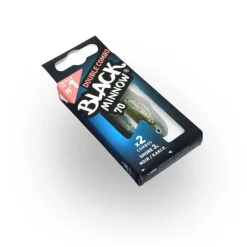 Fiiish Leurres Carnassiers|Leurres Mer * Kit Leurre Souple Arme Double Combo Black Minnow 70 + Tete Plombee Shore