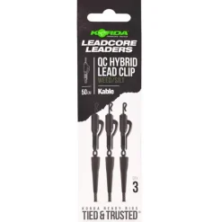 Korda Montages Carpe^Leadcore Kable Leadcore Leader Hybrid Lead Clip Qc Swivel