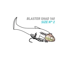 Fiiish Leurres Silure * Leurre Souple Armé Blaster Shad 160 - 16Cm