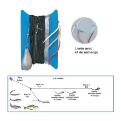 Flashmer Lignes Montées^Ligne De Traine Bateau Ecoline Anguillon + Kit De Rechange
