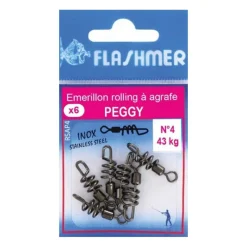 Flashmer Montage Ligne^Émerillon Rolling A Agrafe Peggy