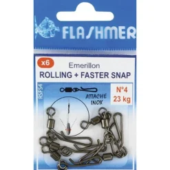 Flashmer Montage Ligne^Émerillon Rolling + Faster Snap