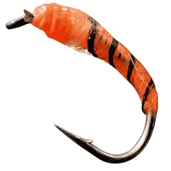 Vesuna Spécial Corégone * Mouche Chiro - Orange Uv Tinsel Noir