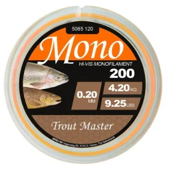 Trout Master Fils Truite^Nylon Hi-Vis Mono - Orange - 200M