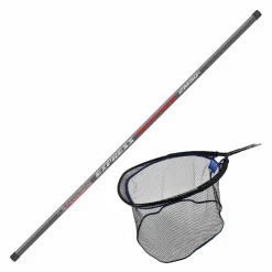 Garbolino Epuisettes - Bourriches * Pack Manche + Tête D'épuisette Express Carp Put-Over Net + Express Carp
