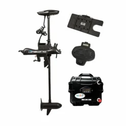 Haswing Moteurs Électriques Bateau * Pack Moteur Cayman B55lbs 12V Avec Pédale Sans Fil, Télécommande, Plaque Quick Release Et Batterie Lithium 12V5amp + Chargeur