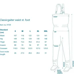 Kinetic Wading|Wading^Pantalon De Wading Stoking Classic Gaiter Waist St Foot - Olive
