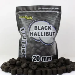 Pro Elite Baits Appâts Carpe * Pellet Percé Drilled Black Hallibut Pellets