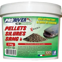 Proriver Appâts Silure * Pellet Sang + Bouteille Huile Naturelle